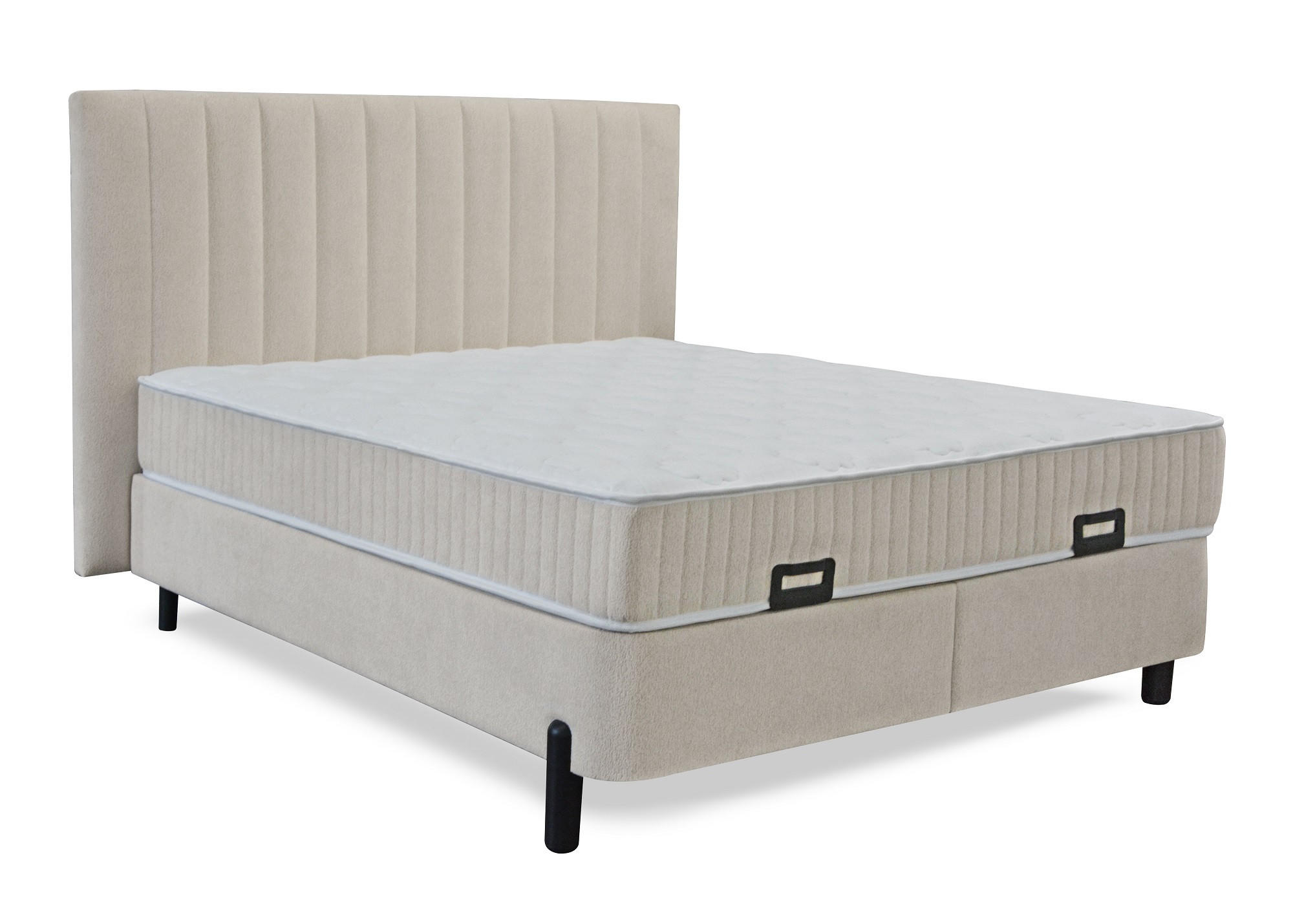 BOX KREVET     bež  - bež/crna, Moderno, drvni materijal/tekstil (180/200cm) - Hom`in