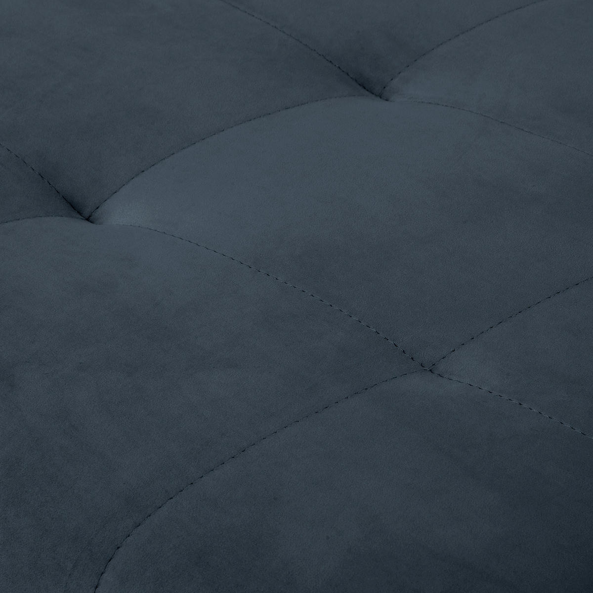 ECKSOFA inkl. Hocker Ariella in Samt Dunkelblau  231/161 cm  - Naturfarben/Dunkelblau, Design, Holz/Textil (231/161cm) - Livetastic