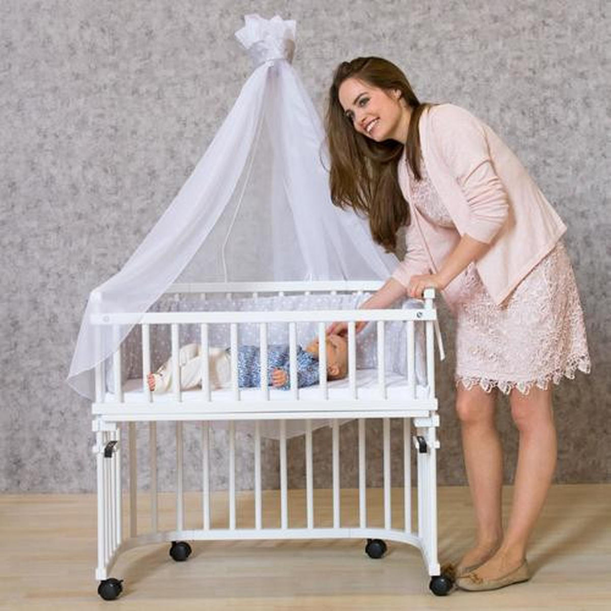Parkettrollen Babybay  - Schwarz, Basics, Kunststoff (5cm) - Babybay