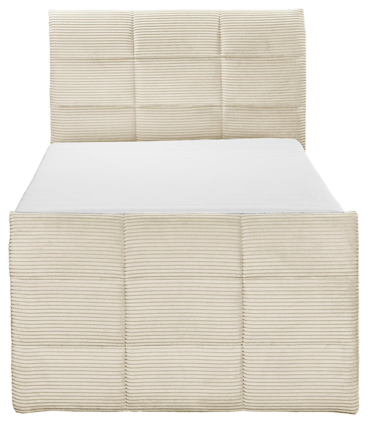 BOXSPRINGBETT 100/200 cm  in Creme  - Creme/Schwarz, Modern, Holzwerkstoff/Kunststoff (100/200cm) - MID.YOU
