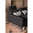 ECKSOFA in Flachgewebe, Struktur Graubraun  - Anthrazit/Graubraun, Design, Textil/Metall (254/230cm) - Ambiente