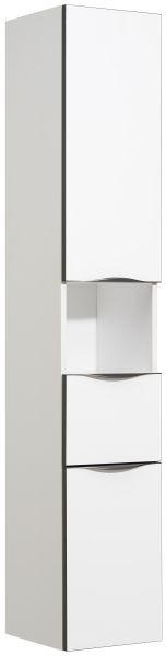 HOCHSCHRANK 30/168/33 cm  - Anthrazit/Weiß, KONVENTIONELL, Glas/Holzwerkstoff (30/168/33cm) - Sadena