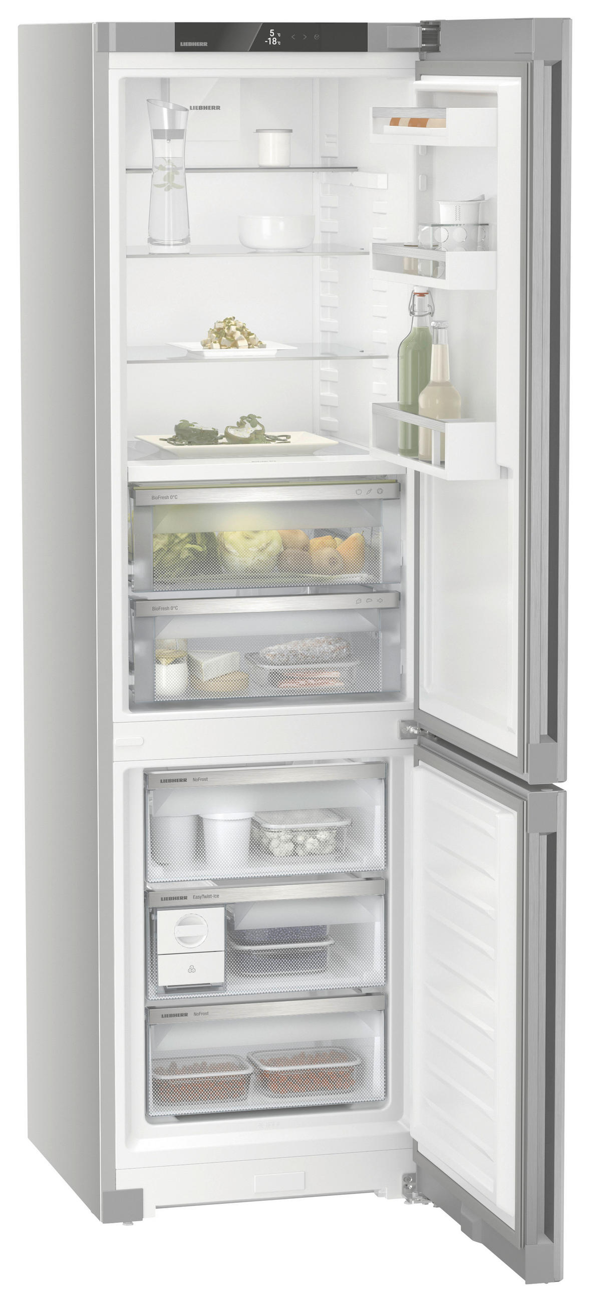 KÜHL-GEFRIER-KOMBINATION CBNSFC572I  - Edelstahlfarben, Basics, Metall (59,7/201,1/67,5cm) - Liebherr