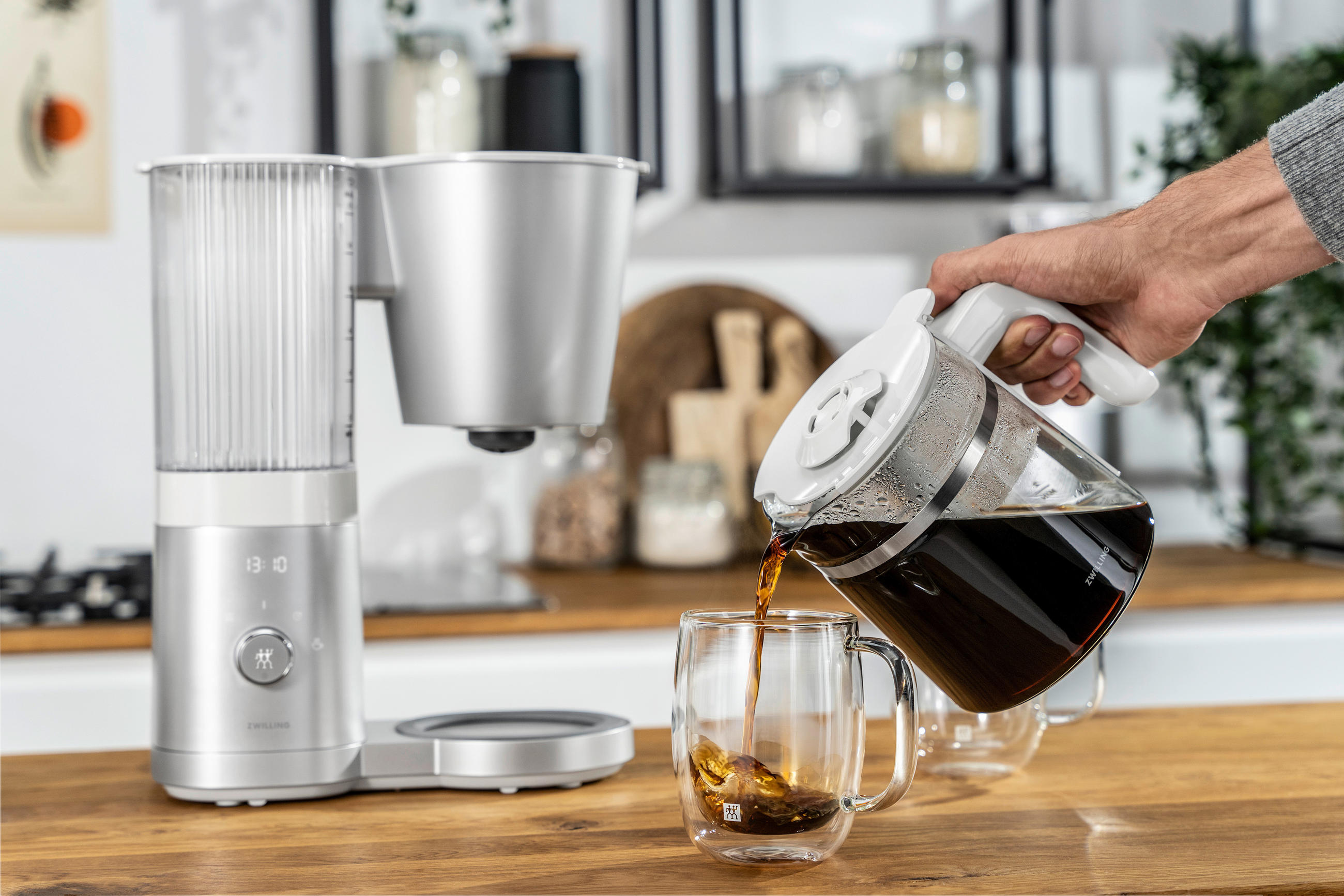 FILTERKAFFEEMASCHINE ZWILLING ENFINIGY SILVER  - Silberfarben, Basics, Glas/Kunststoff - Zwilling