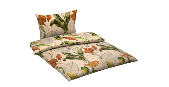 BETTWÄSCHE CUBY Satin 140/200 cm  - Grün, KONVENTIONELL, Textil (140/200cm) - Novel