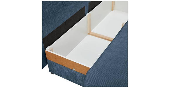 SCHLAFSOFA  mit Liegefunktion, Rücken echt Chenille Blau  - Blau/Schwarz, KONVENTIONELL, Holz/Textil (212/97/105cm) - Carryhome