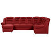 WOHNLANDSCHAFT in Lederlook Rot  - Rot/Schwarz, Konventionell, Kunststoff/Textil (165/333/216cm) - Livetastic
