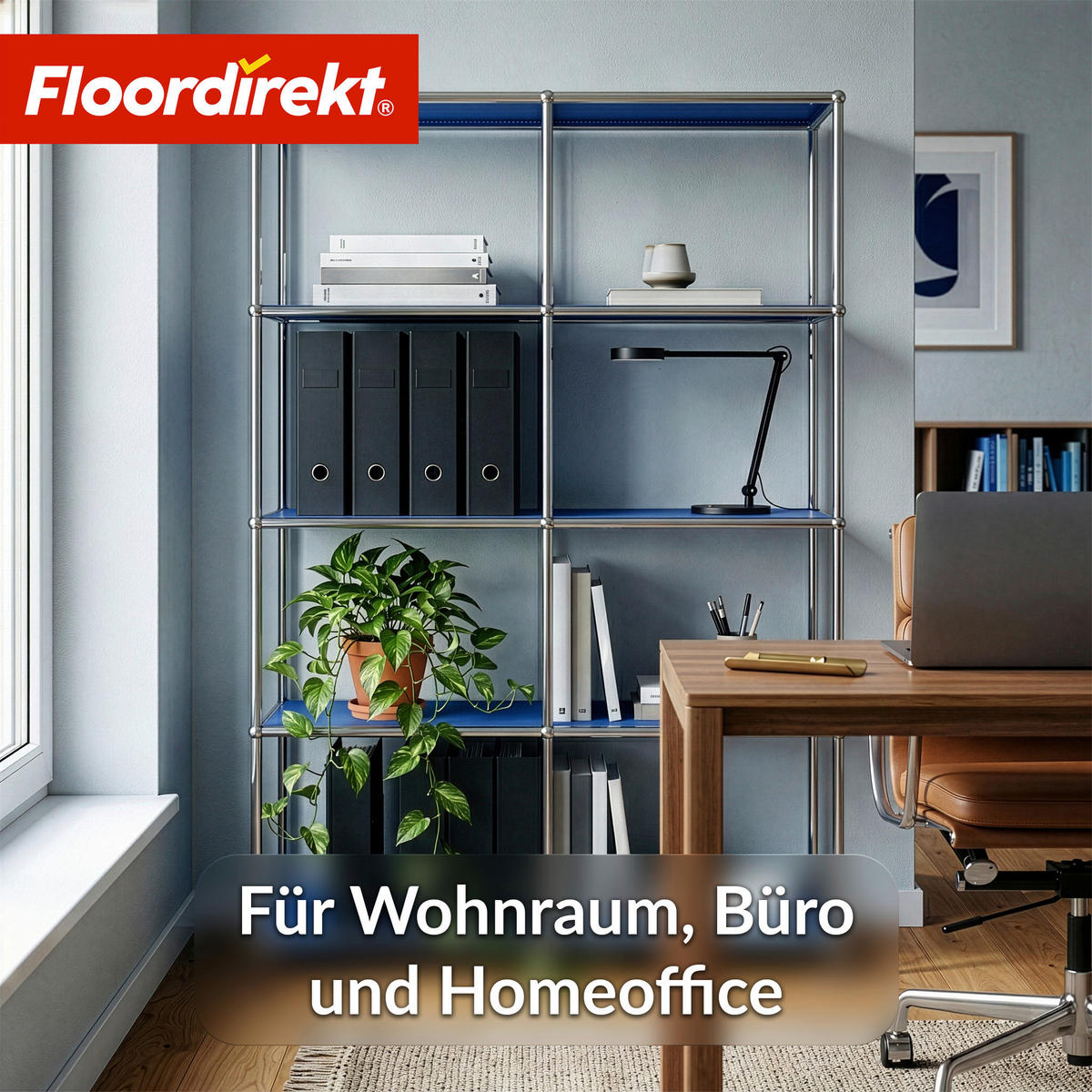 STANDREGAL Blau  - Blau, Basics, Metall (78/118/40cm) - Floordirekt