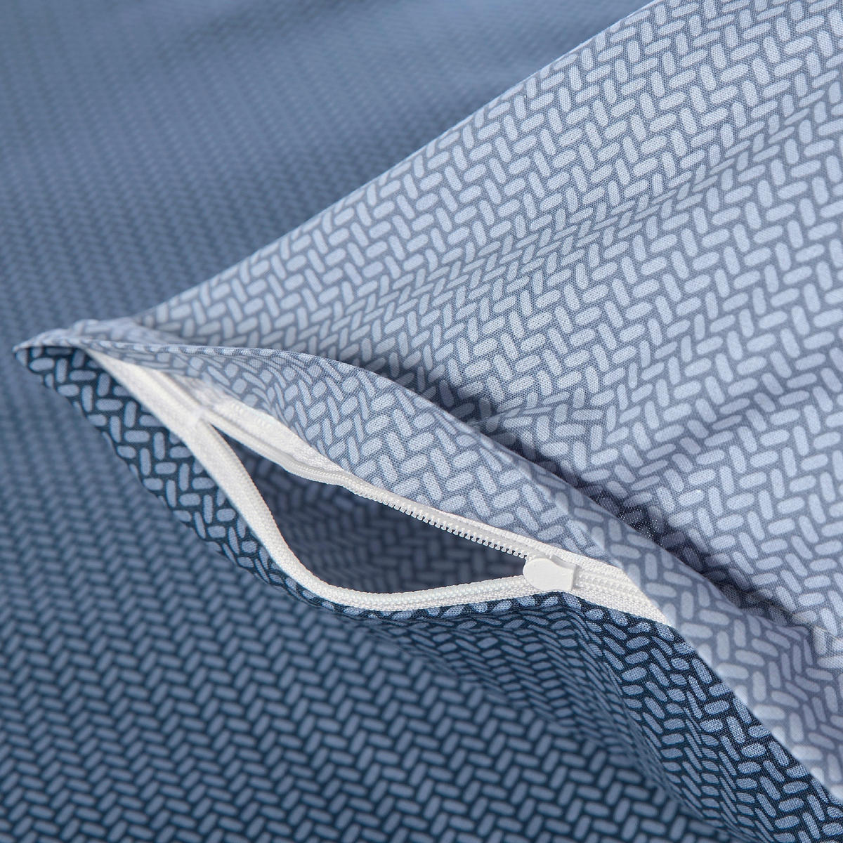 BETTWÄSCHE SILVA Renforcé 155/220 cm  - Blau, Basics, Textil (155/220cm)