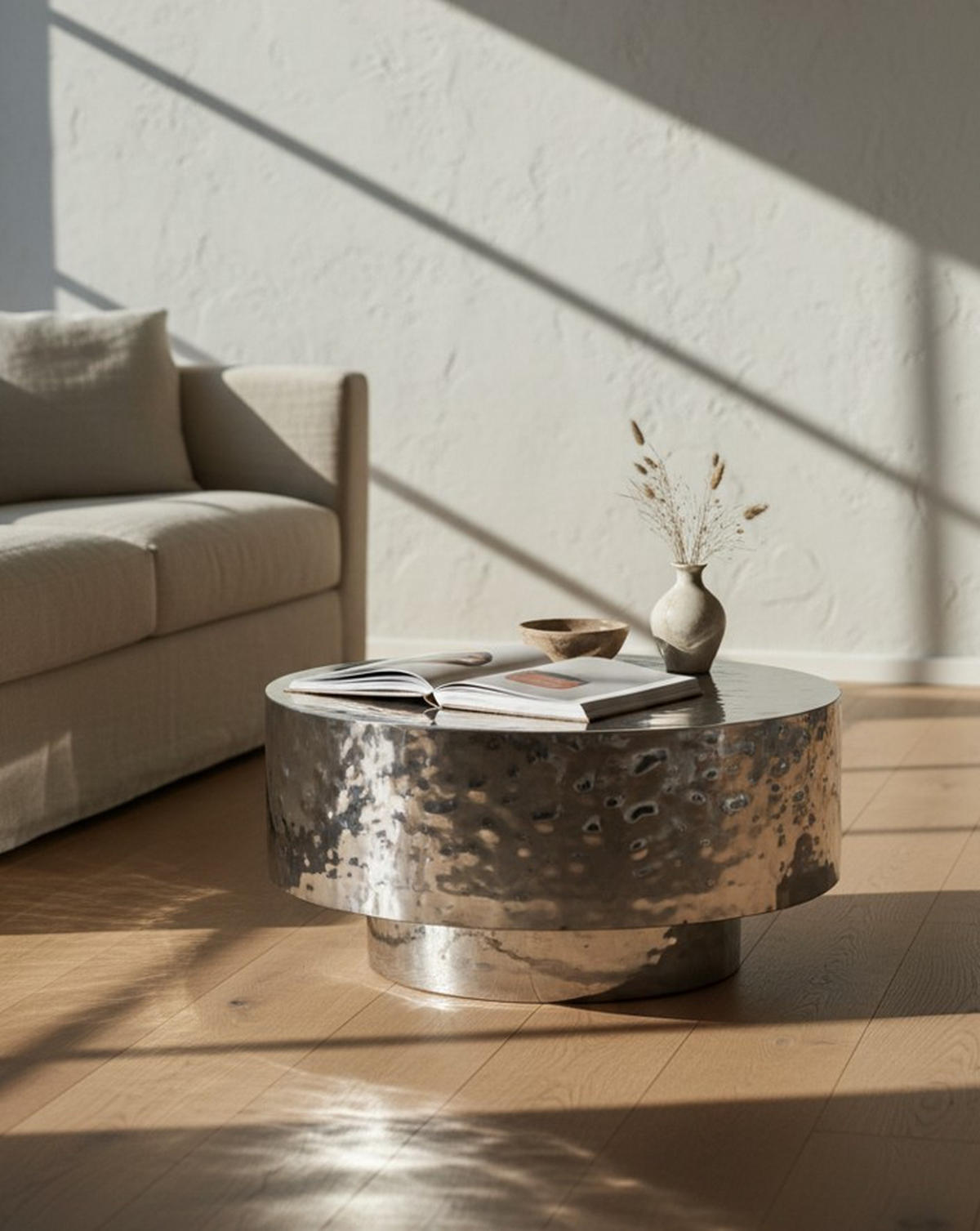 COUCHTISCH  in Metall  - Silberfarben, Design, Metall (76/37/76cm) - Livetastic
