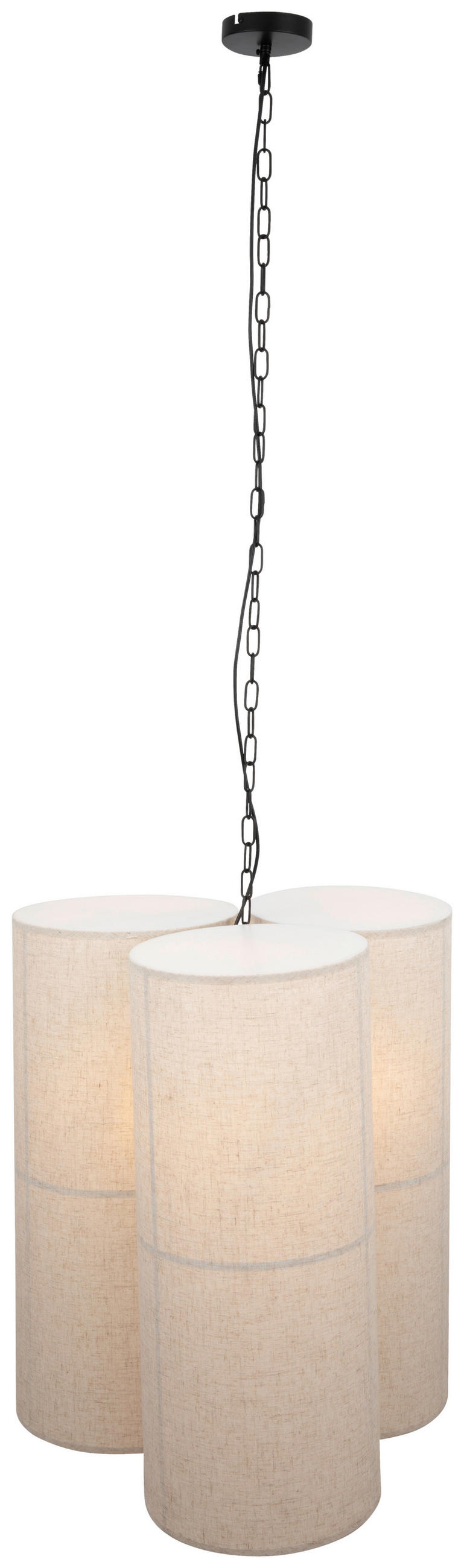 HÄNGELEUCHTE 61/120 cm   - Beige, Design, Kunststoff/Textil (61/120cm) - Collet's Monde