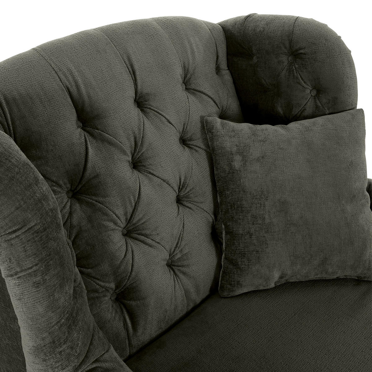 XXL-SESSEL in Chenille Anthrazit  - Anthrazit/Schwarz, Design, Holz/Textil (127/106/149cm) - Landscape