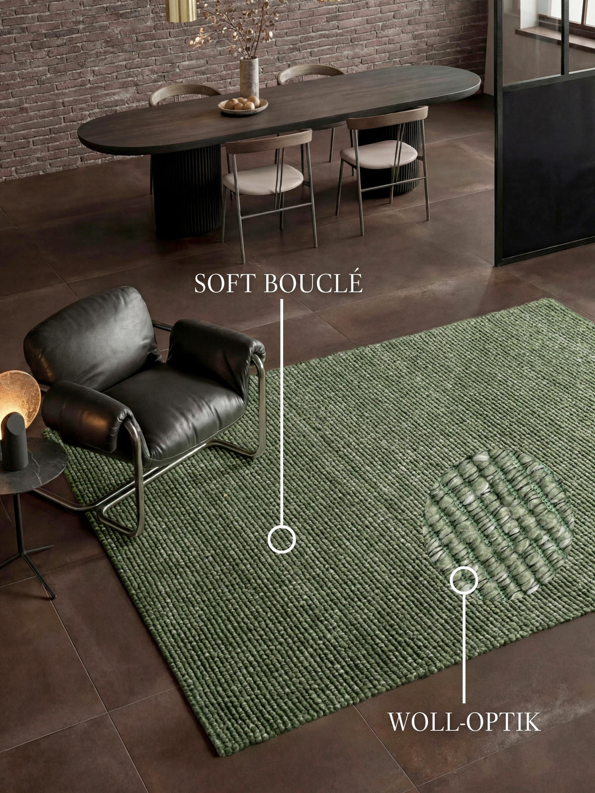 HANDWEBTEPPICH Wohnzimmer 200/290 cm Kollektion 1852 Wilma Grün, Multicolor rechteckig  - Multicolor/Grün, Basics, Textil (200/290cm) - Villeroy & Boch