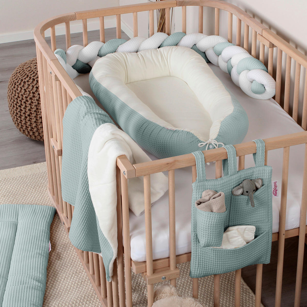 BETTTASCHE - Hellblau, Basics (38/28/2,5cm) - Babybay