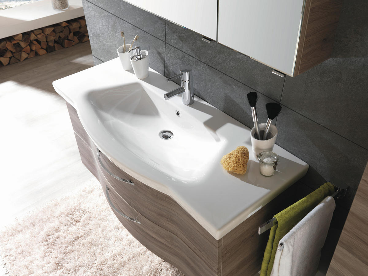 BADEZIMMER  in 122 cm  - Eichefarben, Design, Holzwerkstoff (122cm) - Sadena