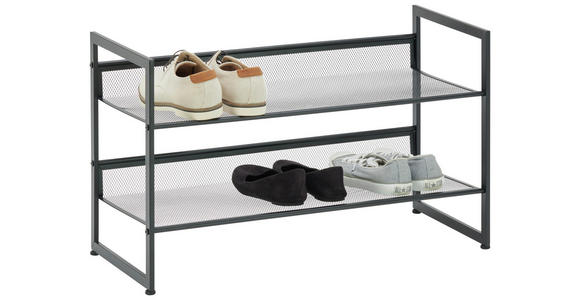 SCHUHREGAL 72/40/30 cm  - Schwarz, Basics, Metall (72/40/30cm) - Xora