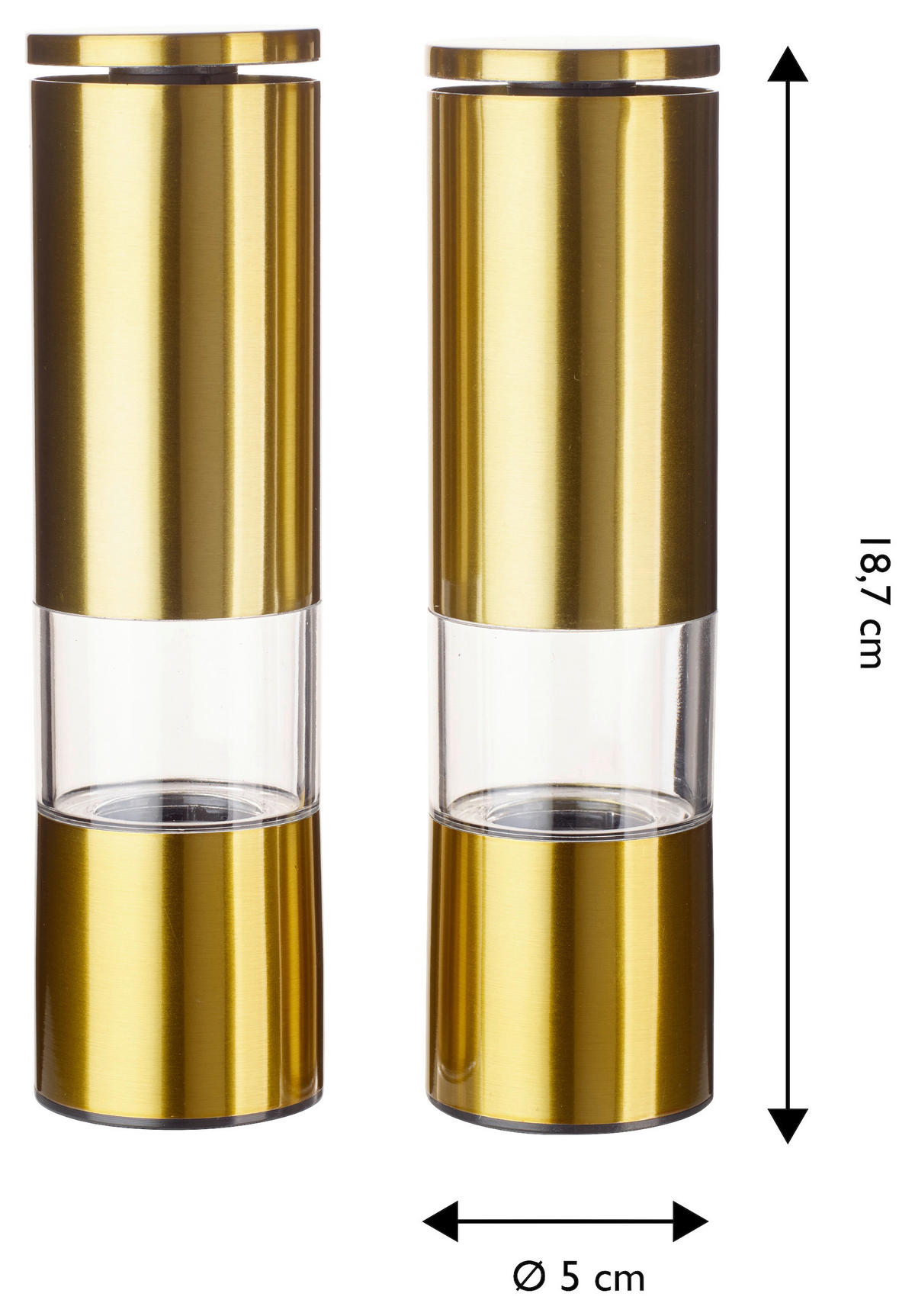 GEWÜRZMÜHLE 5/18,7 cm   - Goldfarben, Design, Keramik/Metall (5/18,7cm) - Echtwerk