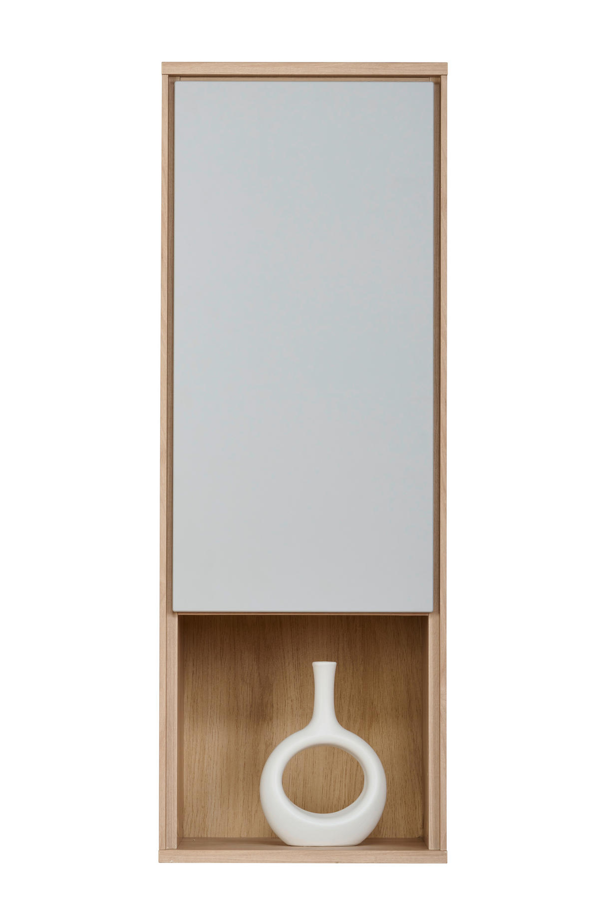 FÜGGESZTETT ELEM szürke, tölgyfa   - tölgyfa/szürke, Design, faalapú anyag (36/102/34cm) - home24