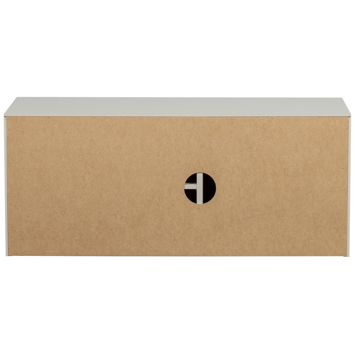 LOWBOARD Settle down 108/45/44 cm  stehend, spiegelbildliche Montage möglich  - Grau, Design, Holz (108/45/44cm) - Livetastic