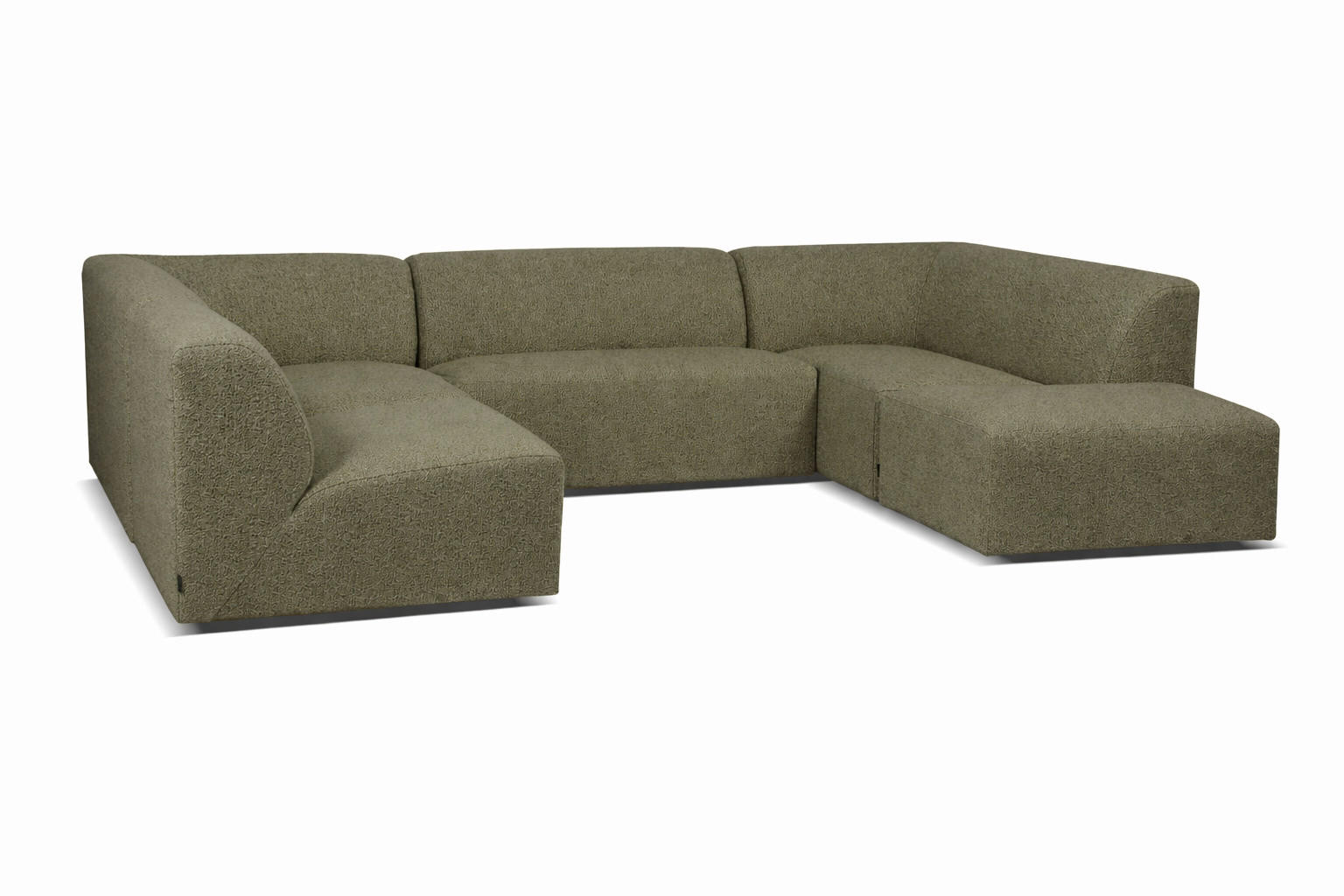 WOHNLANDSCHAFT HECTOR Grün  - Schwarz/Grün, Design, Textil (214/307/193cm) - Livetastic