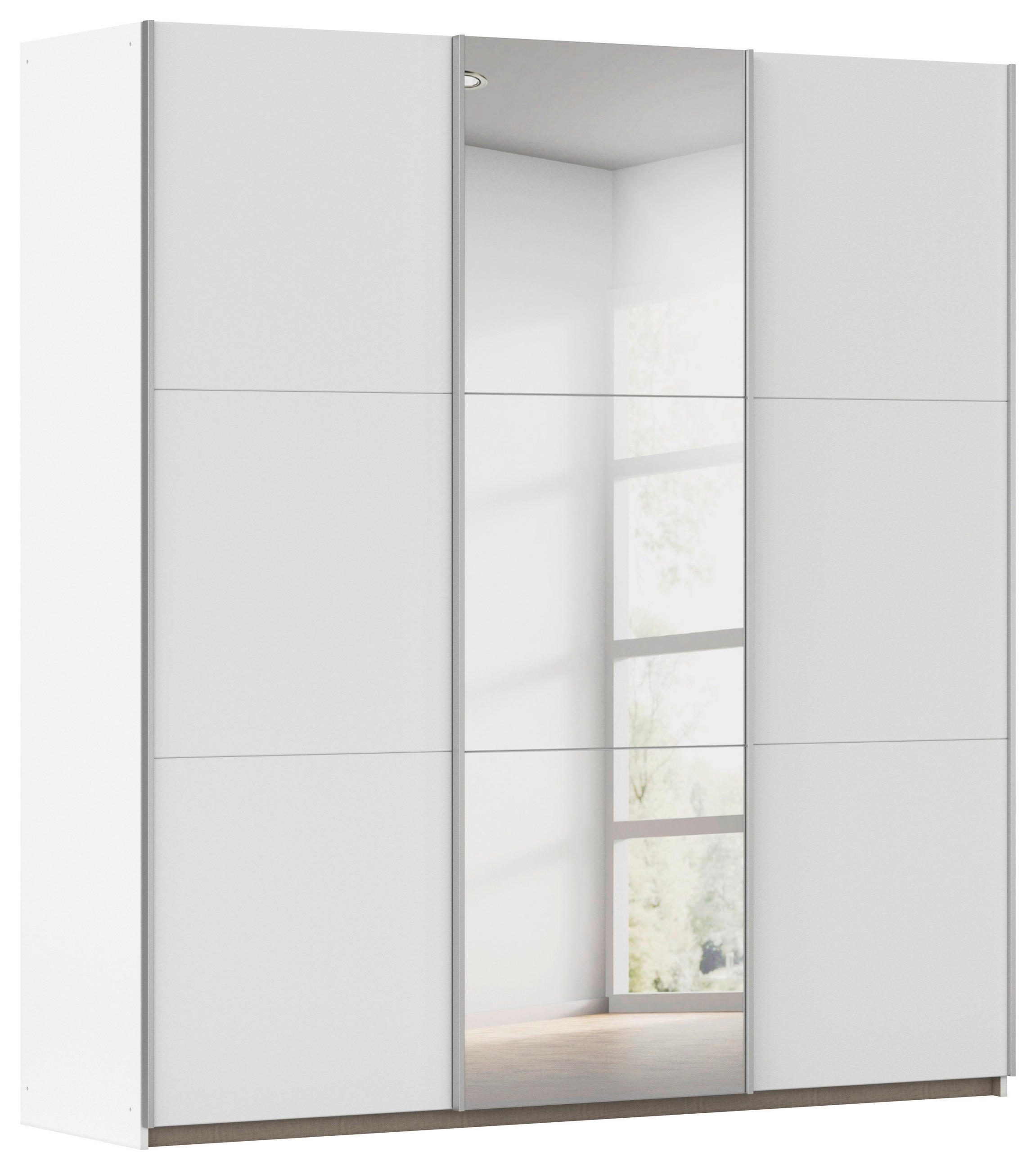 SCHWEBETÜRENSCHRANK Weiss  - Weiss, Trend, Holzwerkstoff/Metall (196/210/59cm) - Rauch Möbel