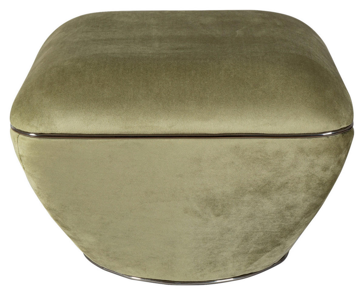 TABURETKA, textil, 60/42,5 cm - zelená/grafitová, Design, kov/textil (60/42,5cm) - MID.YOU