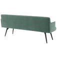 SITZBANK in Textil Grün  - Schwarz/Grün, Design, Textil/Metall (206/85/69cm) - Johann Jakob