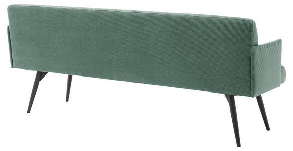 SITZBANK in Textil Grün - Schwarz/Grün, Design, Textil/Metall (206/85/69cm) - Johann Jakob
