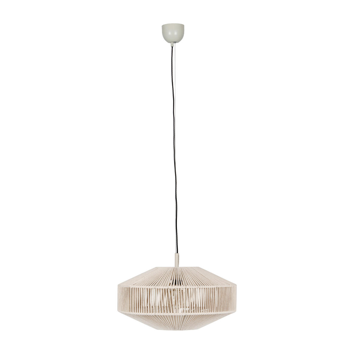 PENDELLEUCHTE 46/150 cm   - Beige/Weiß, Natur, Textil/Metall (46/150cm) - Trio Leuchten