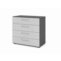 AKTENSCHRANK Graphitfarben, Grau  - Graphitfarben/Grau, Basics, Holzwerkstoff (80/74,8/41,7cm) - Venda