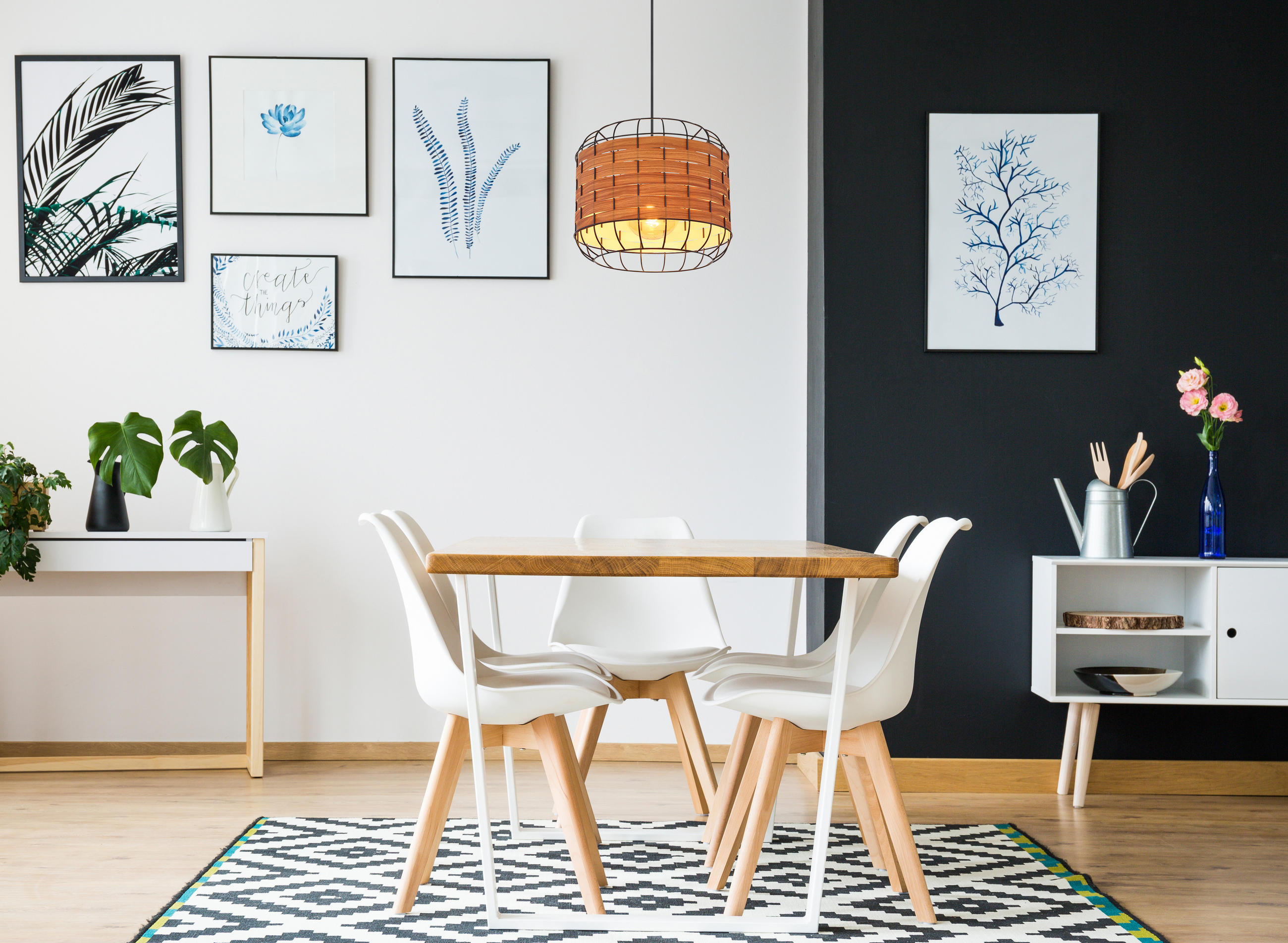 HÄNGELEUCHTE 35/120 cm  - Schwarz/Braun, KONVENTIONELL, Kunststoff/Metall (35/120cm) - Globo