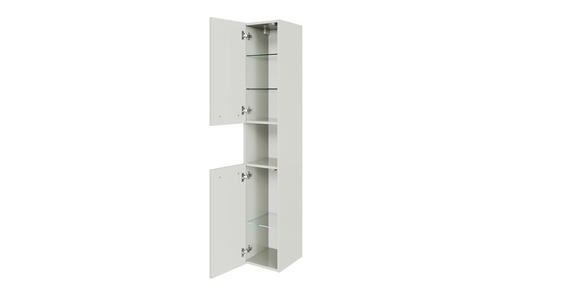 HOCHSCHRANK 30/168/33 cm  - Chromfarben/Weiß, Design, Glas/Holzwerkstoff (30/168/33cm) - Xora