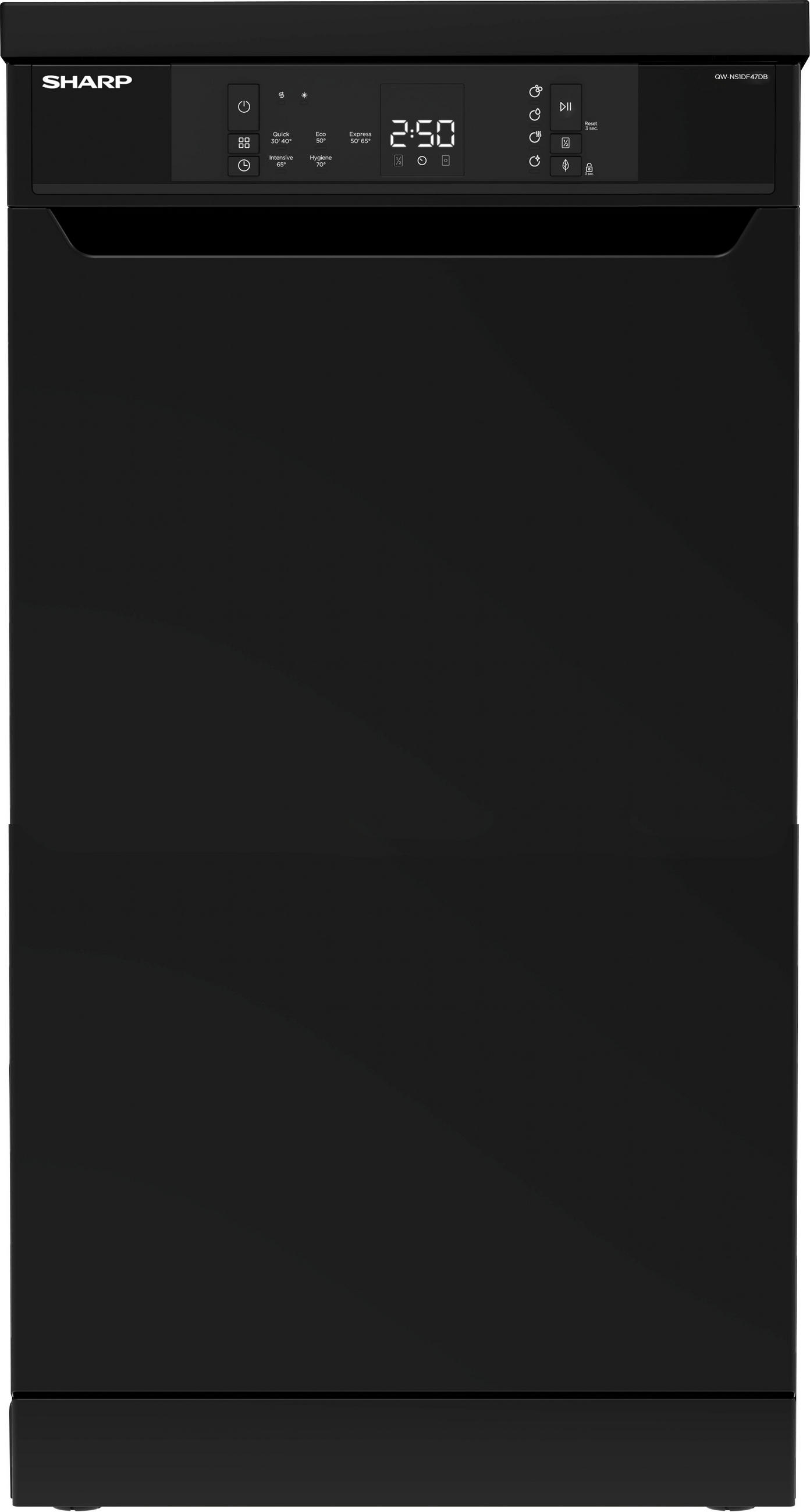 GESCHIRRSPÜLER QW-NS1DF47DB-DE  - Schwarz, Trend, Kunststoff (44,8/85/59,8cm)