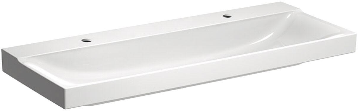 DOPPELWASCHBECKEN 120/8,5/48 cm  - Weiß, Basics, Keramik (120/8,5/48cm) - Sadena