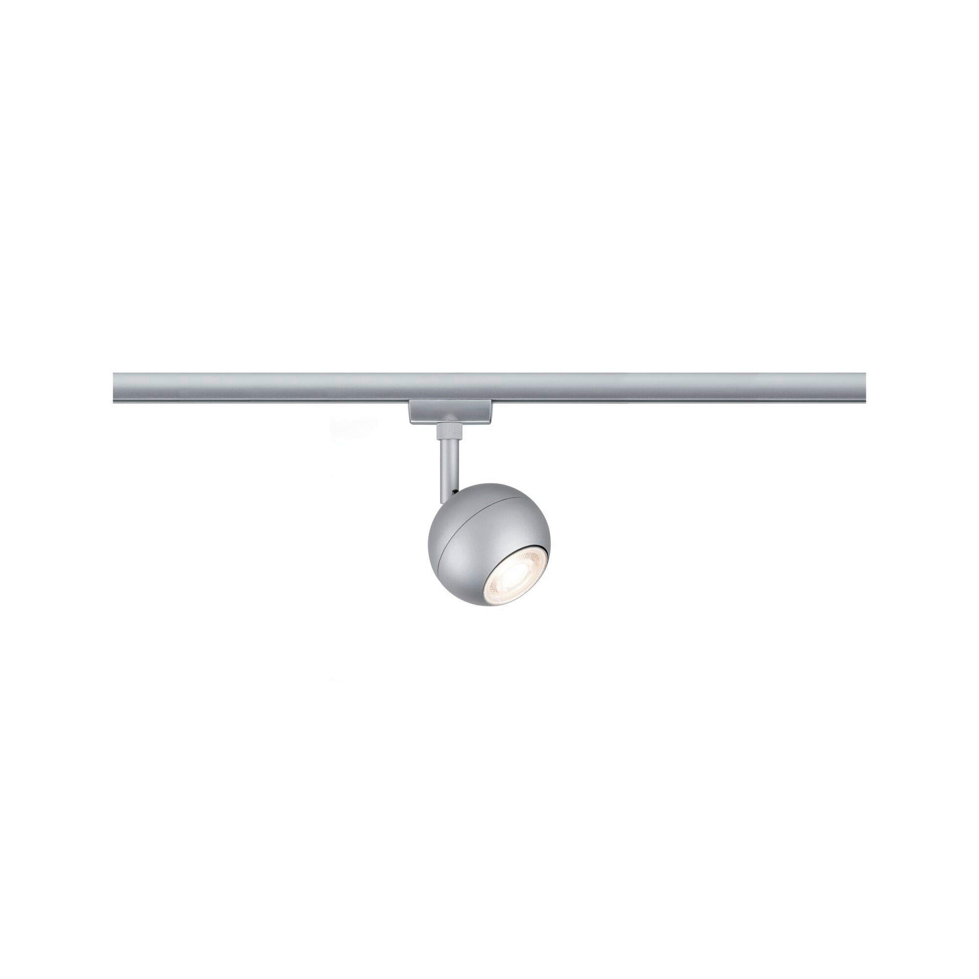 SCHIENENSYSTEM-STRAHLER - Chromfarben/Opal, Design, Metall (8,0/15,9cm) - Paulmann