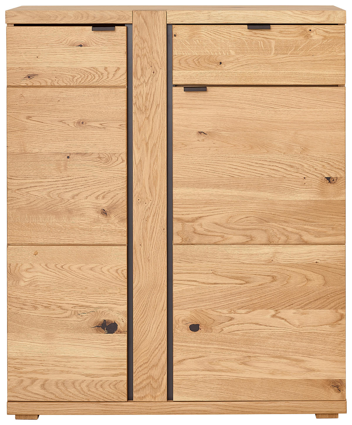 SCHUHSCHRANK 90/111,5/38 cm  - Wildeiche/Anthrazit, Natur, Holz/Holzwerkstoff (90/111,5/38cm) - Linea Natura