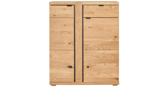 SCHUHSCHRANK 90/111,5/38 cm  - Wildeiche/Anthrazit, Natur, Holz/Holzwerkstoff (90/111,5/38cm) - Linea Natura