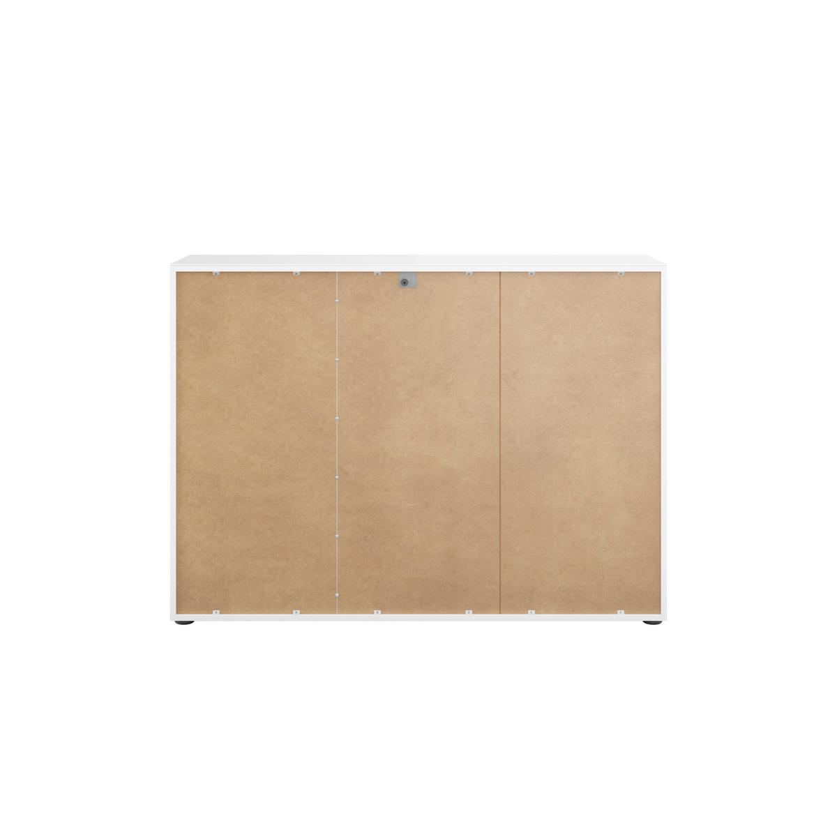 SIDEBOARD Style  in 135/99/40 cm  - Weiß Hochglanz/Schwarz, Basics, Glas/Holzwerkstoff (135/99/40cm)
