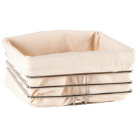 BRÖDKORG  23/21,5/11 cm  - beige/kromfärg, Basics, metall/textil (23/21,5/11cm) - Justinus