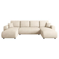 WOHNLANDSCHAFT  in Cord Creme  - Creme/Schwarz, KONVENTIONELL, Textil (152/318/152cm) - Xora