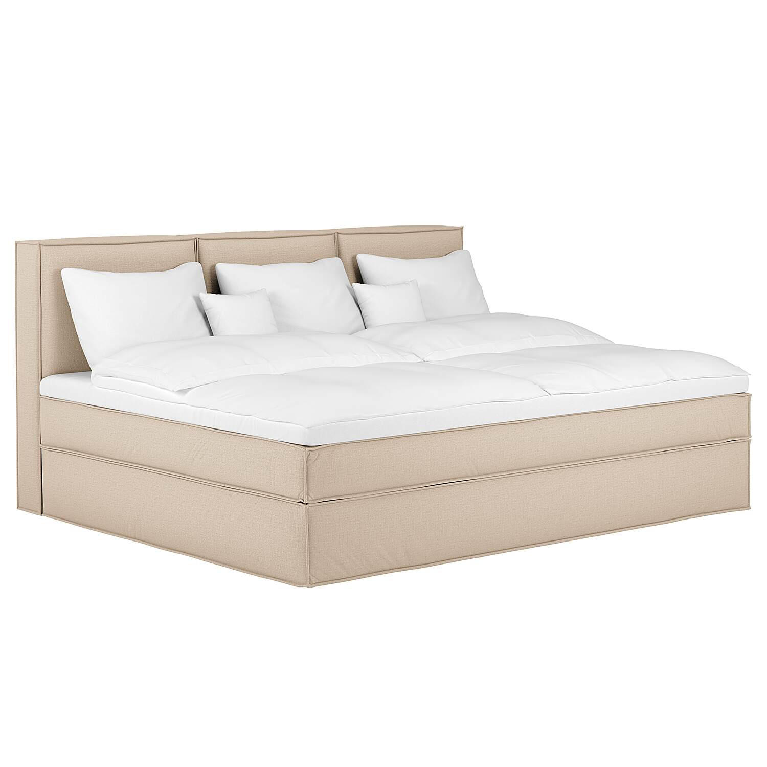 BOXSPRINGBETT 270/200 cm  in Beige  - Beige, Design, Textil (270/200cm) - home24