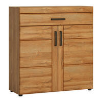 OMARA ZA ČEVLJE barve hrasta - barve kroma/barve hrasta, Konvencionalno, umetna masa/leseni material (92,8/100,2/38cm) - Venda