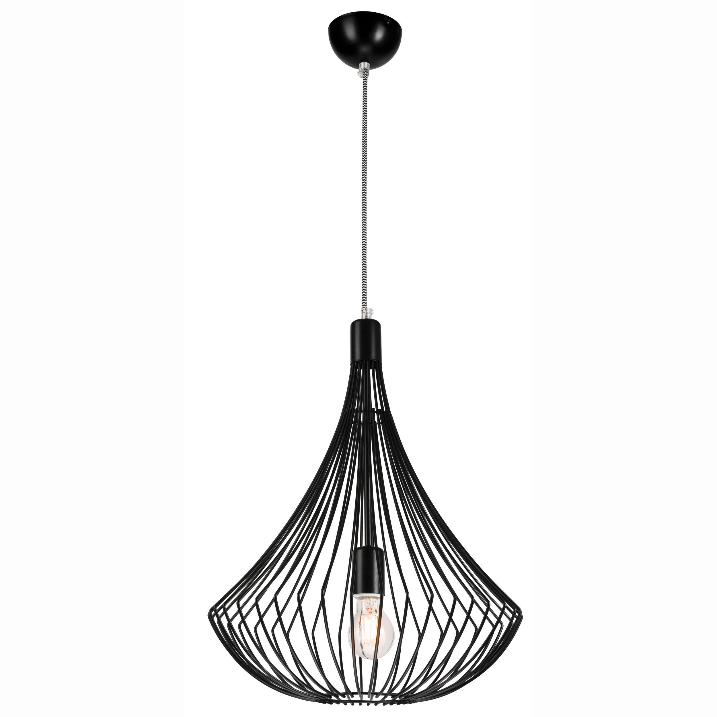PENDELLEUCHTE 90/38/40 cm  - Schwarz, Design, Metall (90/38/40cm)