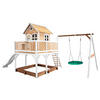 SPIELTURM 613/291/277 cm  - Braun/Weiß, KONVENTIONELL, Holz (613/291/277cm) - Ambia Garden