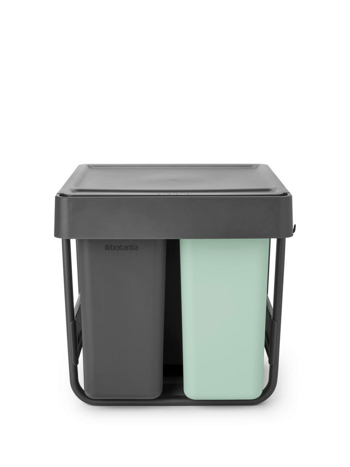 EINBAUABFALLSAMMLER SORT & GO 10+10+20 L  - Anthrazit/Grün, Basics, Kunststoff (40,4/39,6/48,1cm) - Brabantia