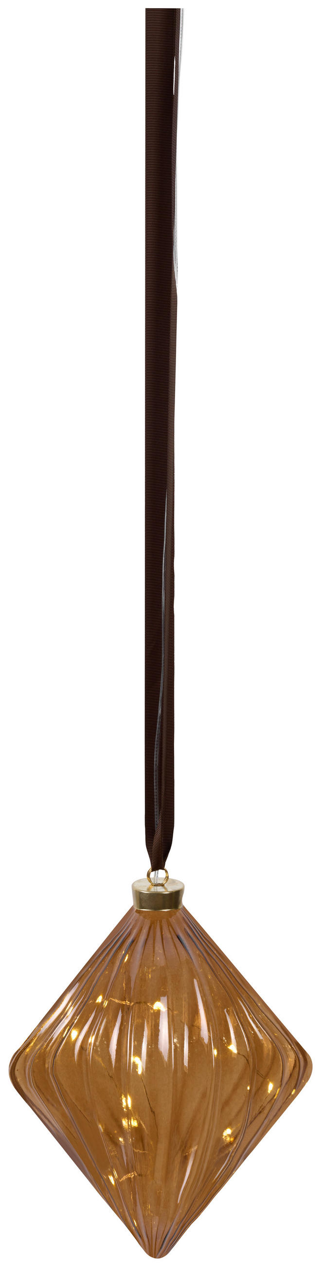 DECORAȚIUNE DE AGĂȚAT - maro, Trend, sticlă (20/21cm) - Ambia Home