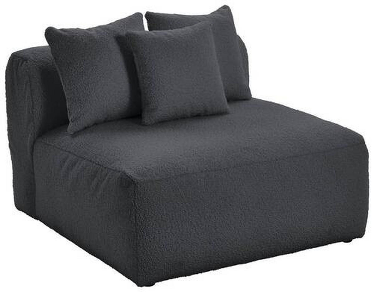 SOFFMODUL i flatväv, teddy tyg mörkgrå  - mörkgrå, Trend, textil (100/70/122cm) - Livetastic