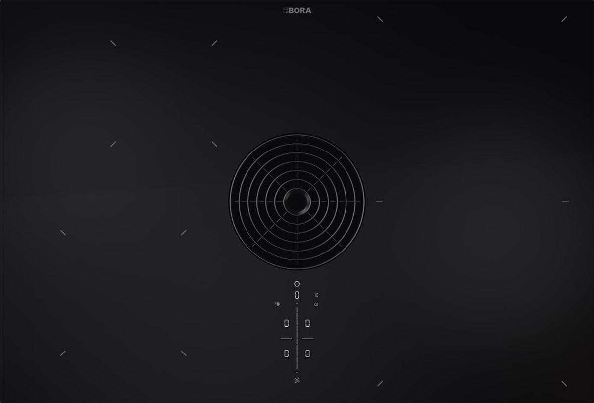 KOCHFELD-DUNSTABZUG-KOMBI PURMU  - Schwarz, Basics, Glas/Metall (76/51,5/19,9cm) - Bora