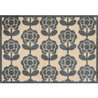 FUßMATTE 60/85 cm Pop Flowers Neutral  - Beige, Design, Kunststoff/Textil (60/85cm) - wash+dry