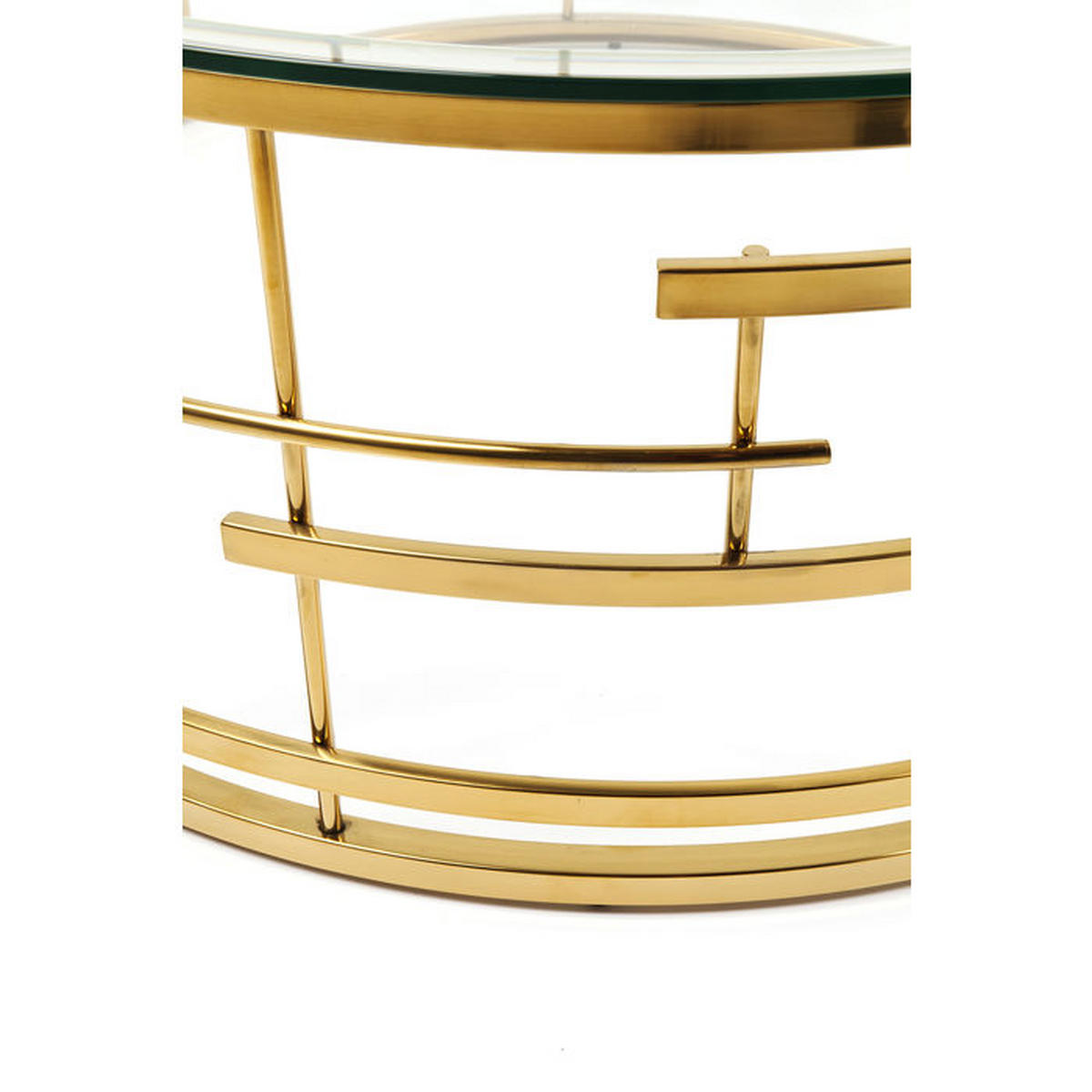 BEISTELLTISCH in Metall 100/100/45 cm  - Messingfarben, Trend, Glas/Metall (100/100/45cm) - Kare-Design